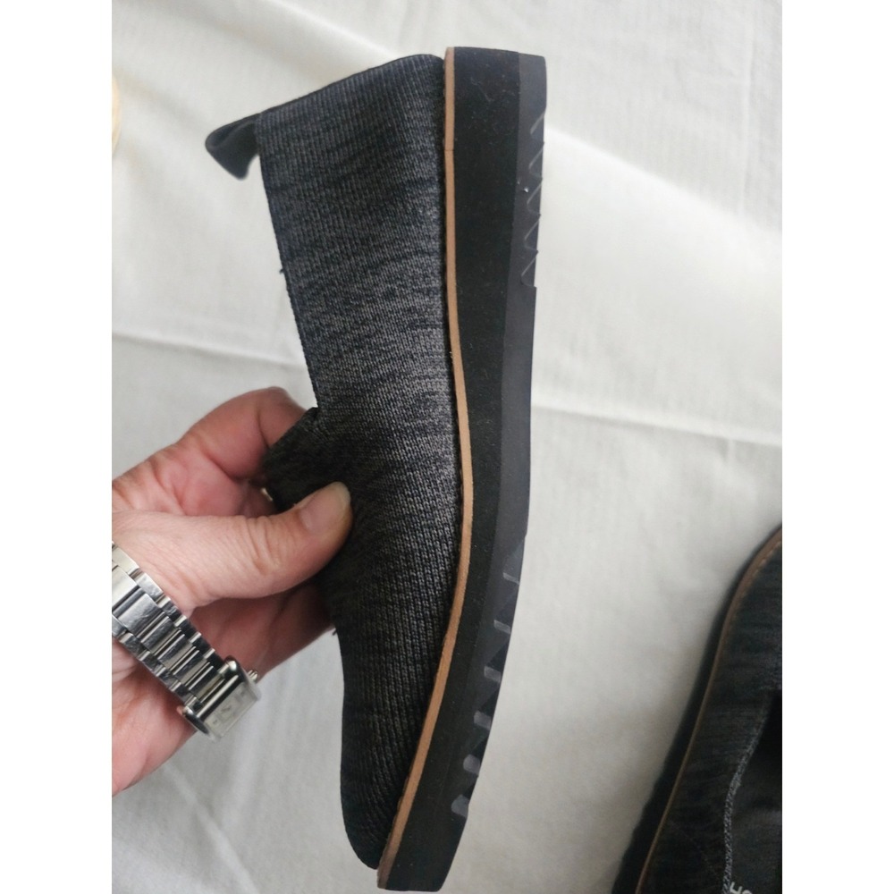 Eileen Fisher Size 6 Charcoal Gray Knit Slip On Loafer Flat Women 6 Platform - Picture 6 of 9